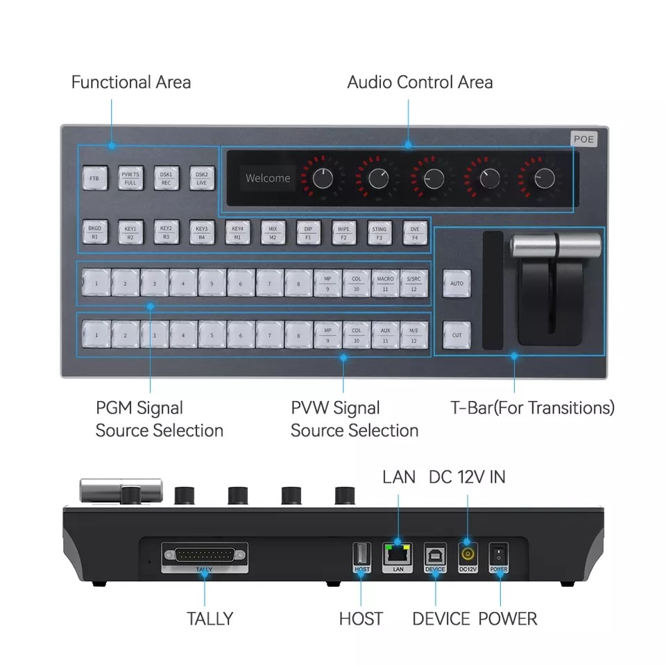 Atem controller black magic switchboard control panel livestream atem ...