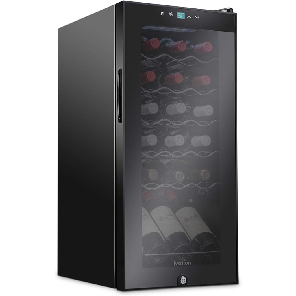 ⋛Bottle Compressor Wine Cooler Refrigerator w/Lock Large Freestanding