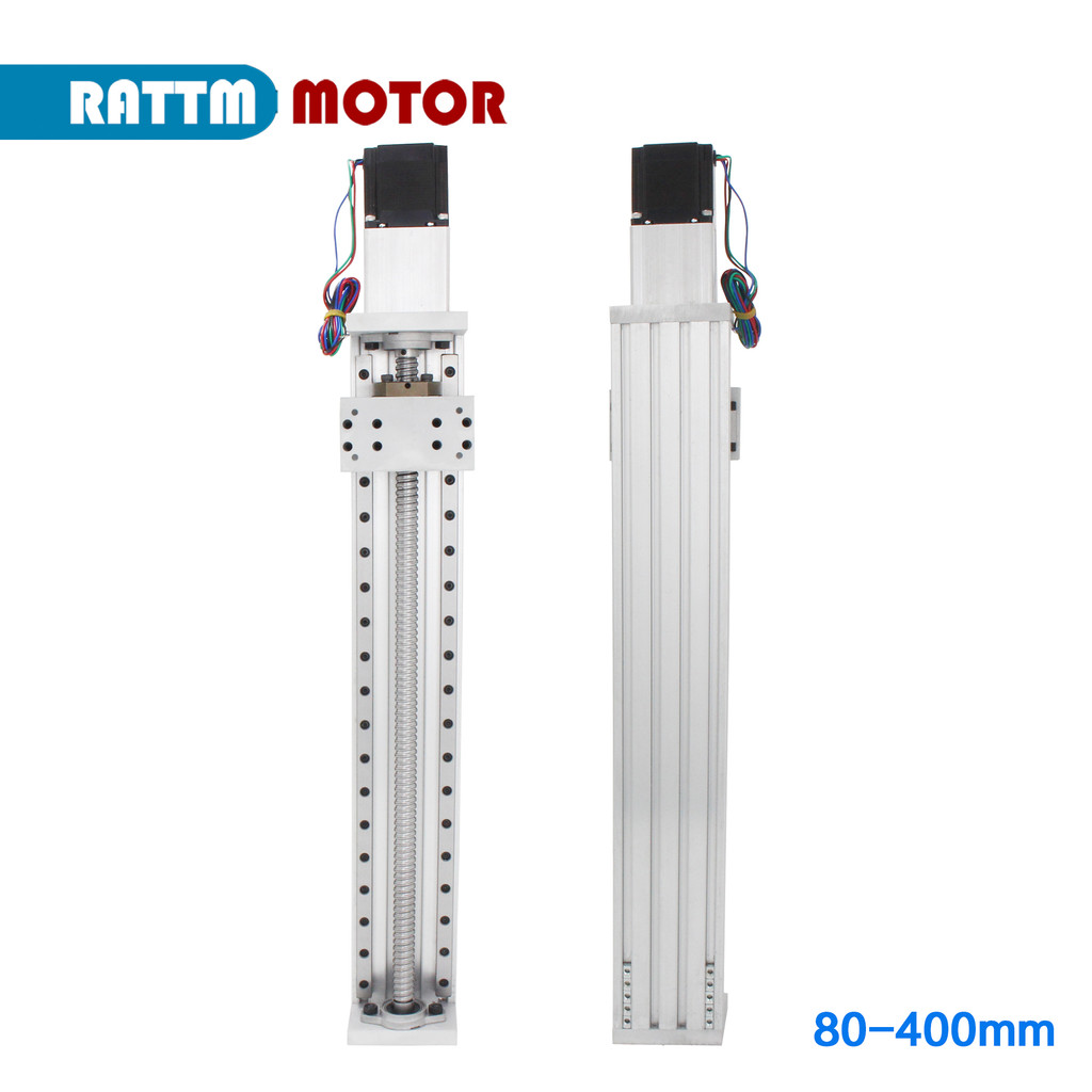 ☺Travel 400mm Ball screw SFU1605 80mm Linear Guide Actuator Stage Rail ...