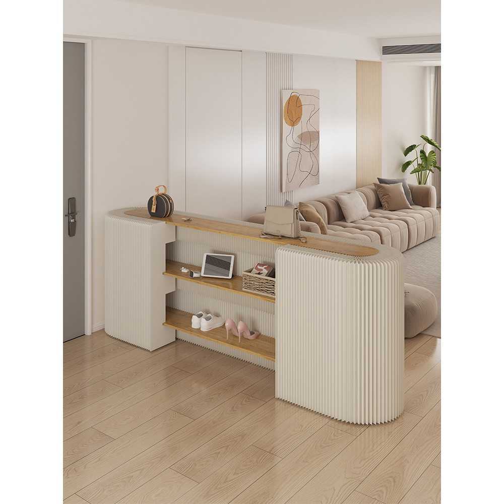 Foldable counter display cabinet, front desk reception desk, oval ...