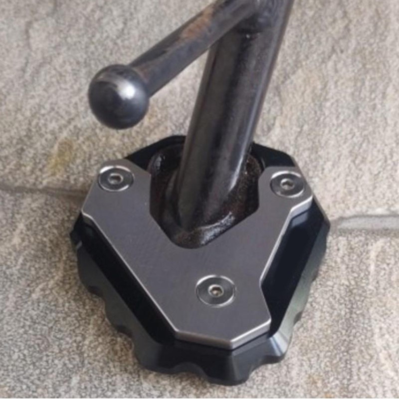 Piedino Allargato Per Cavalletto Laterale Moto – CNC In Alluminio Anodizzato Per Honda CB/CBR Series (Nero)