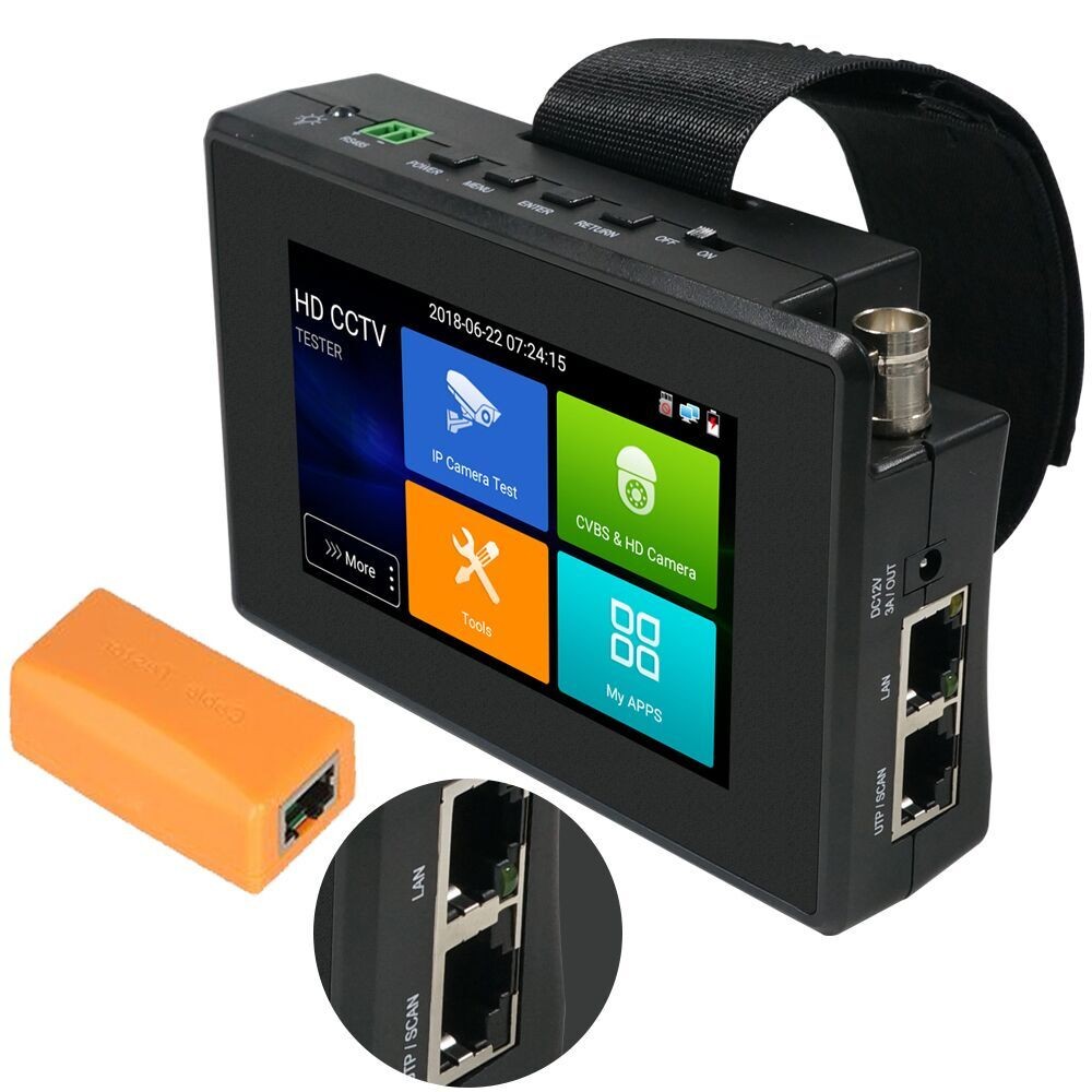 ღCCTV Tester IPC-1800ADH Plus Full 6K IP Analog CVI TVI AHD Camera RJ45 ...