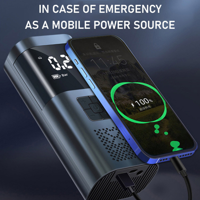 Car Portable Intelligent Digital Display Inflatable Pump Cordless Mini ...