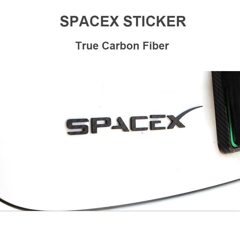 ♦For Tesla Model Y Model3 ModelX ModelS Logo Sticker True Carbon Fiber ...