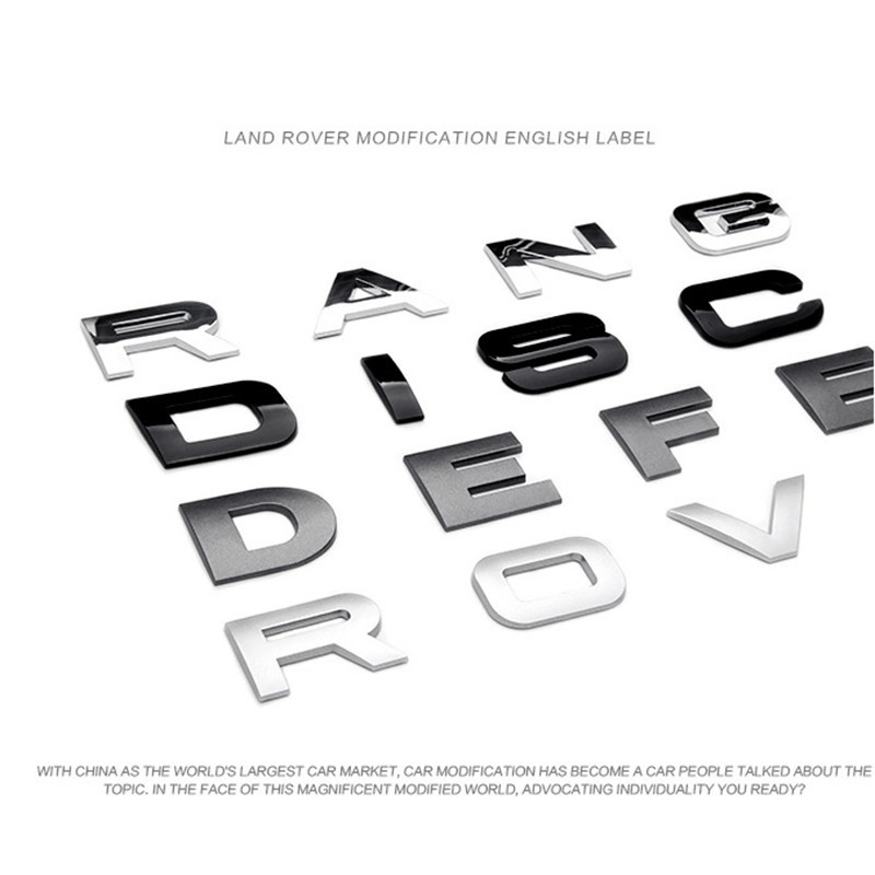 3d ABS Logo Land Rover Letters Discovery Emblem Range Rover Sticker ...