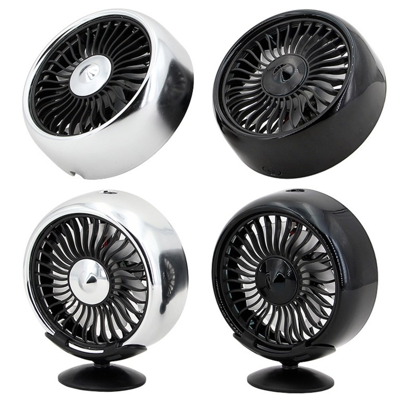 ☮2024 New Car USB Cooling Fan Dashboard Air Vent Mount 360° Rotating