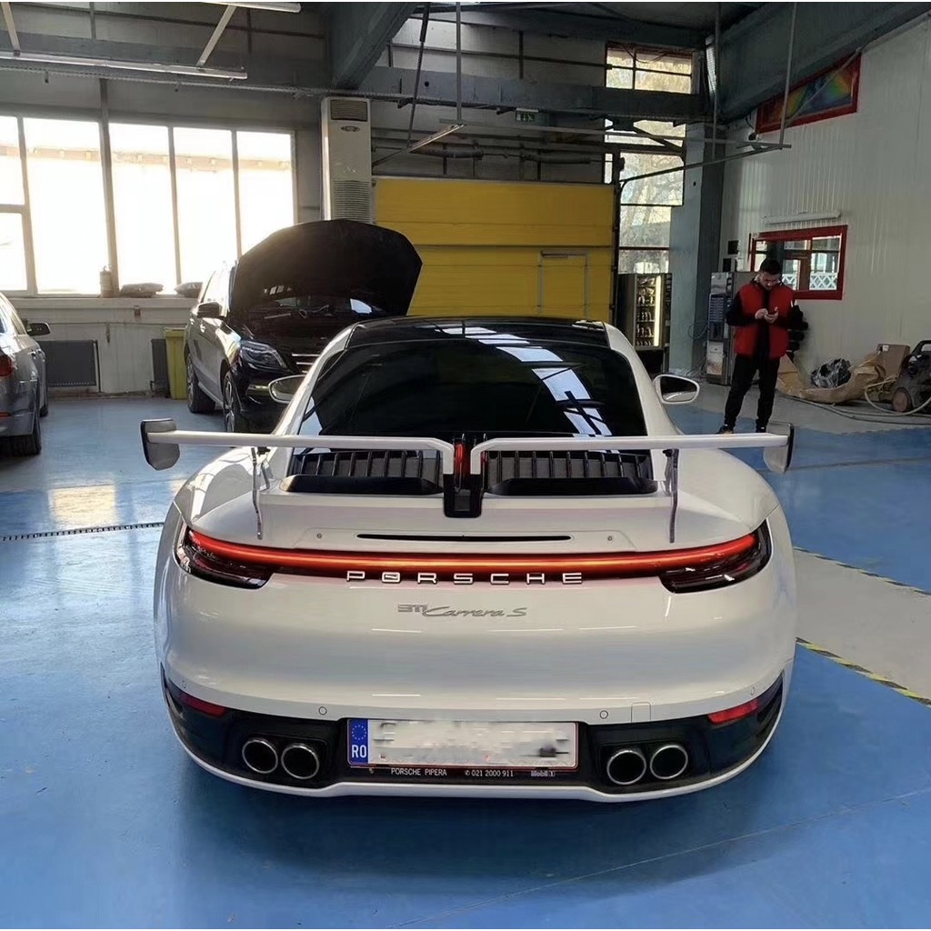 Rear Wing For 911 992 Carbon Fiber Techart Style Rear Spoiler Rear Wing ...