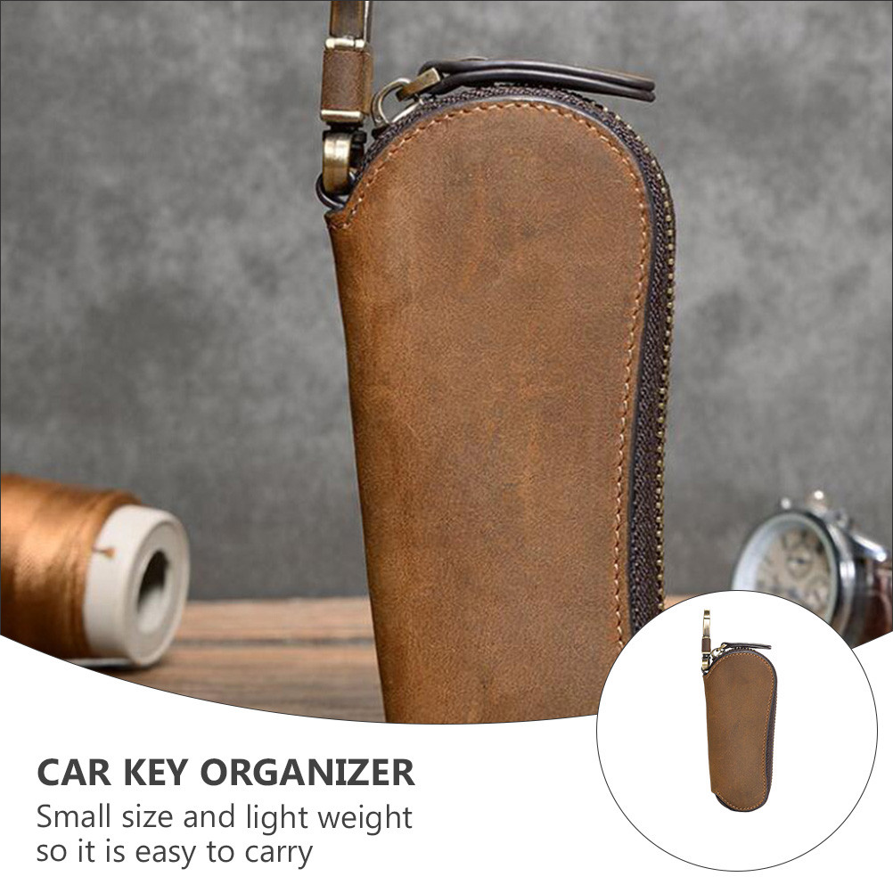 Key Case Bag for Car Portable Organizer Zipper Pouch Auto Storage Sg ...