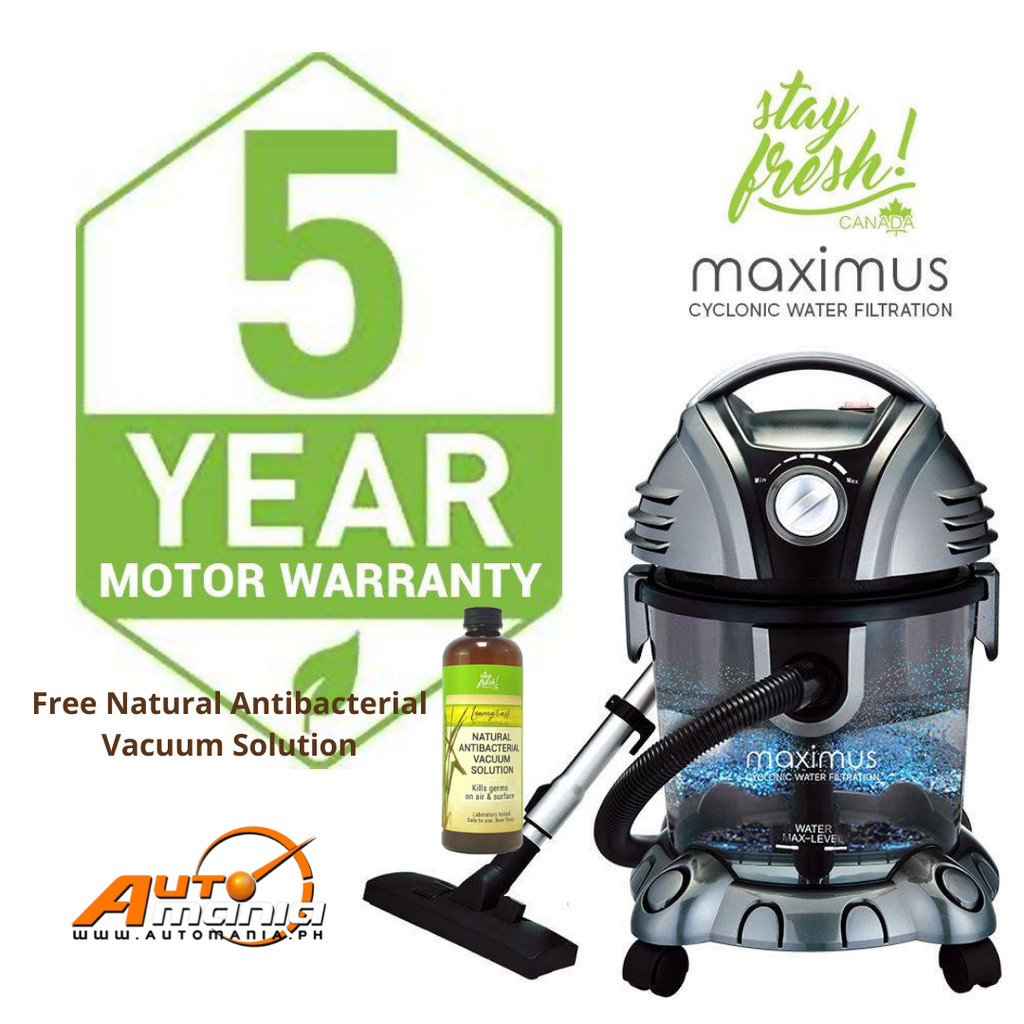 Stay Fresh! Canada Maximus Cyclonic Water Filtration Vacuum Cleaner