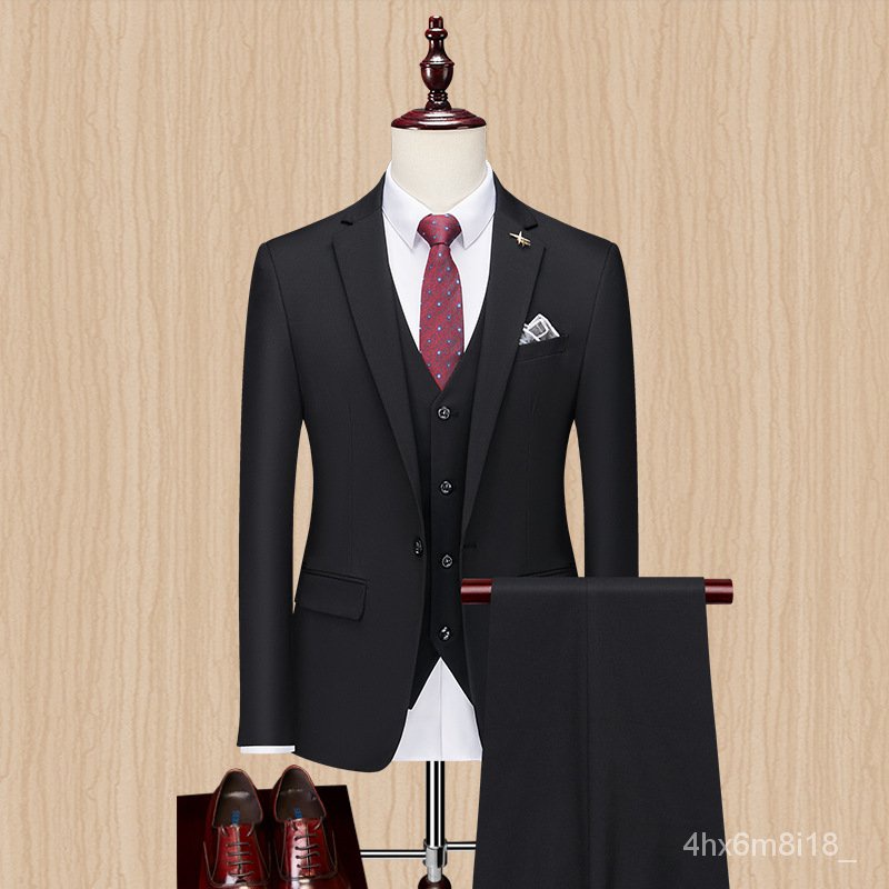 Bridegroom Suit Men's Three-Piece Formal Suit Business Professional ...