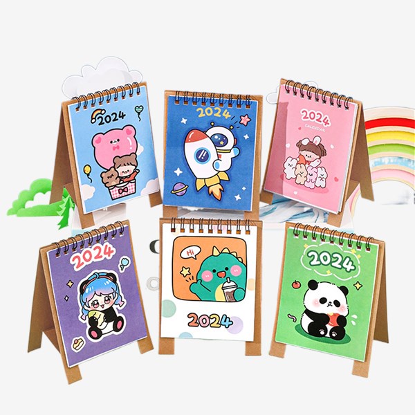 2023NEW┅2024 Cute Cartoon Desk Calendars Monthly Organizer Standing ...