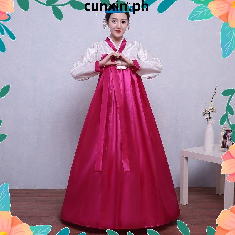 New Style Traditional Hanbok Female Improved Korean Costume Korean Ethnic Costume Long Present Stage Dance Costume