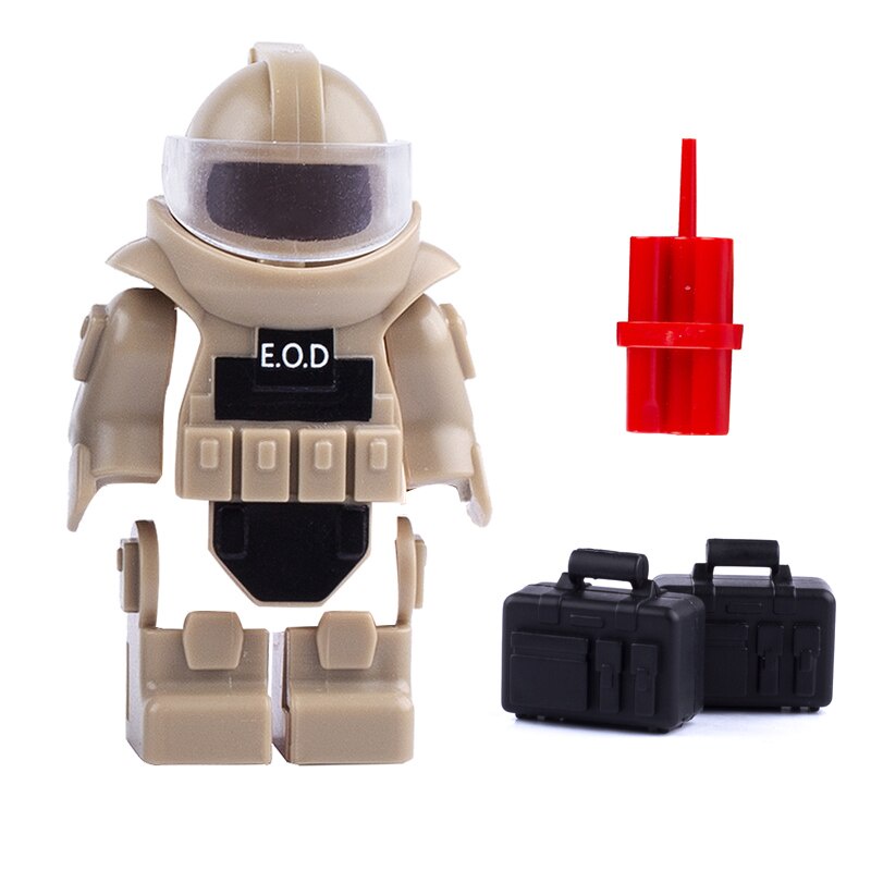 vba MOC City SWAT EOD Armor Vest Building Blocks Military Helmet ...