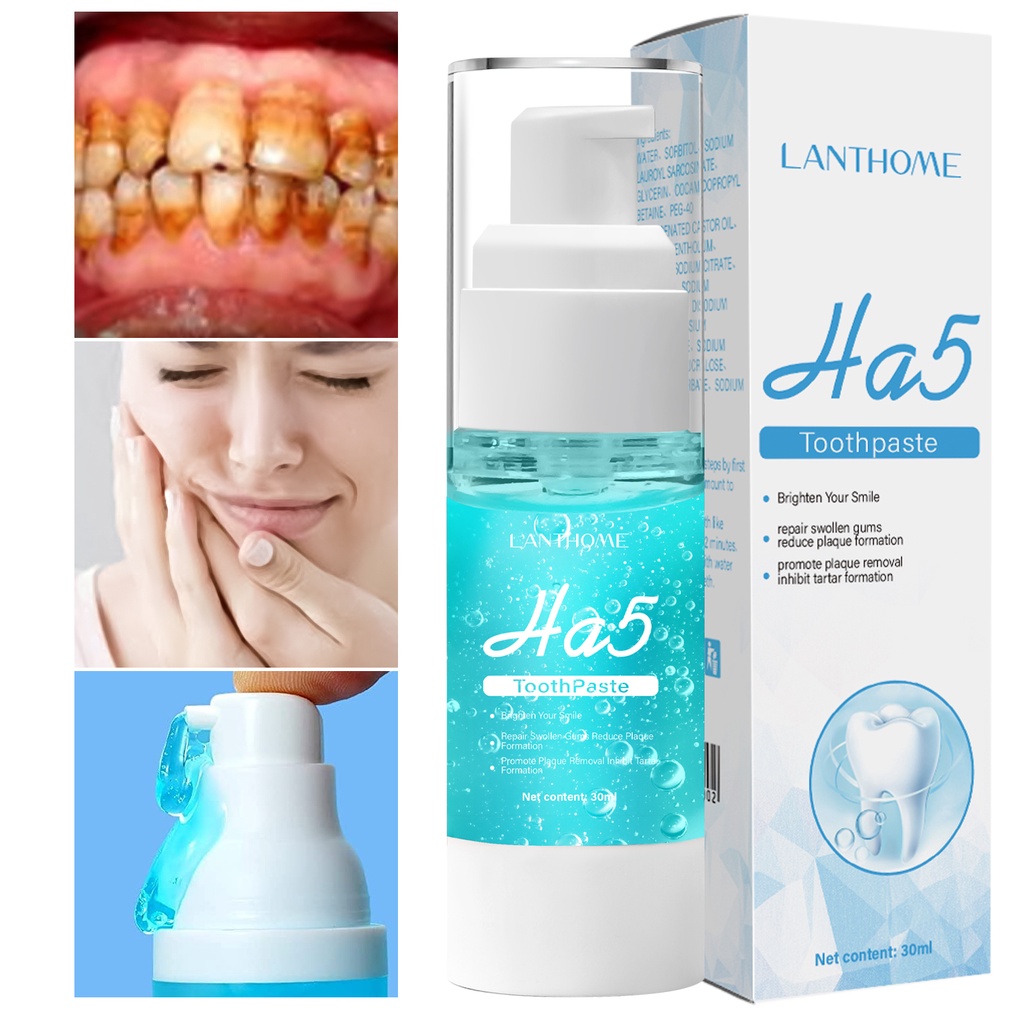 2023ln stockHA5 Tooth Whitening Hyaluronic Acid Toothpaste 30ml