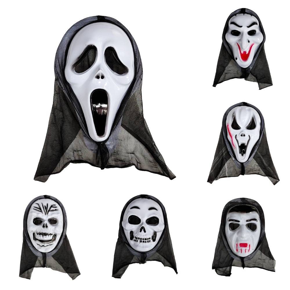 Halloween Cosplay Masks Ghost Face Scream Horror Mask for Adult Kids ...