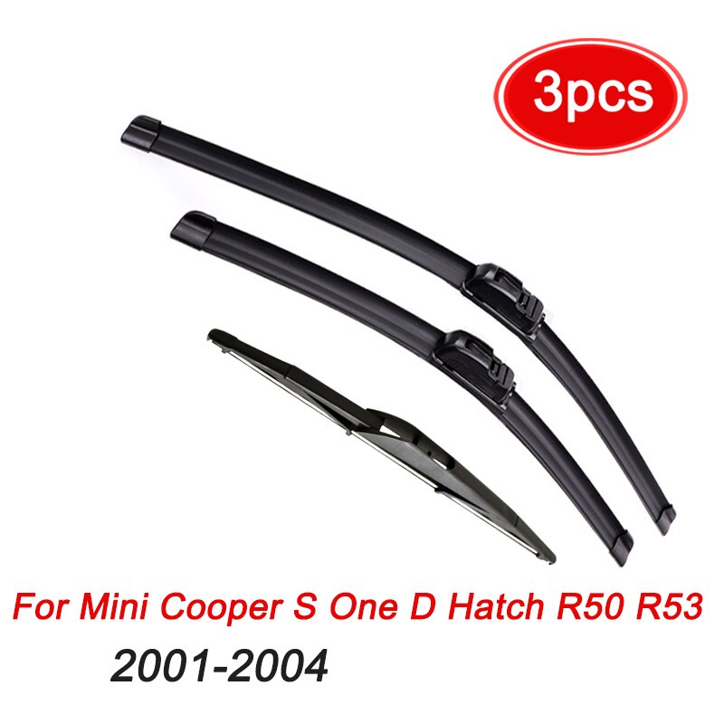 MIDOON Wiper Front Rear Wiper Blades Set Kit For Mini Cooper S One D ...