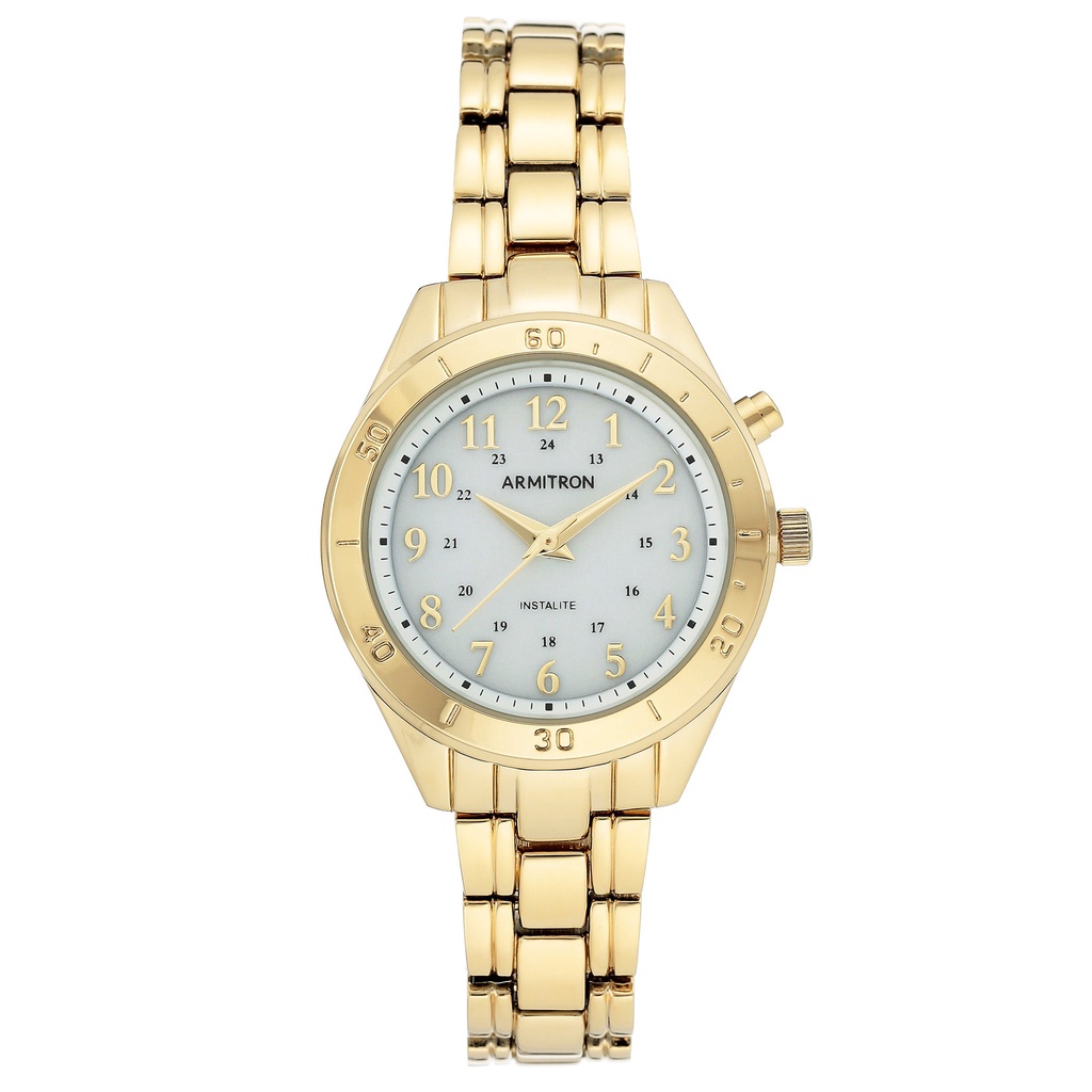 Armitron Instalite Gold Stainless Steel Bracelet Analog Watch AR 75 5677WTGP Shopee Philippines