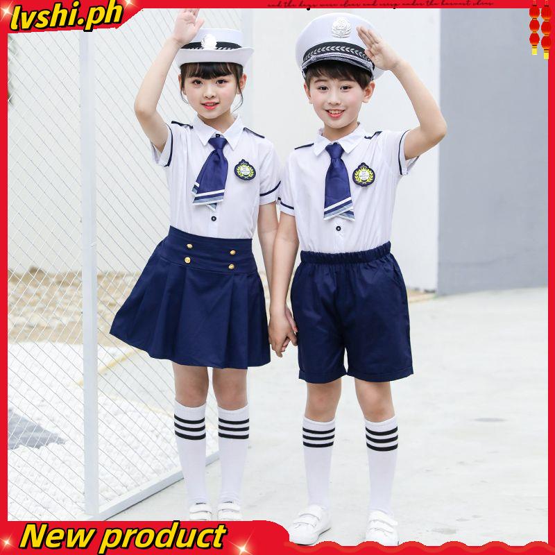 Little Navy Costume Children Air Force Pilot Uniform Kindergarten 