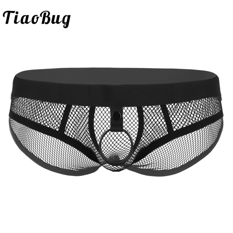 21g Hot Sexy Men See Through Fishnet Lingerie Low Rise Elastic Waist ...