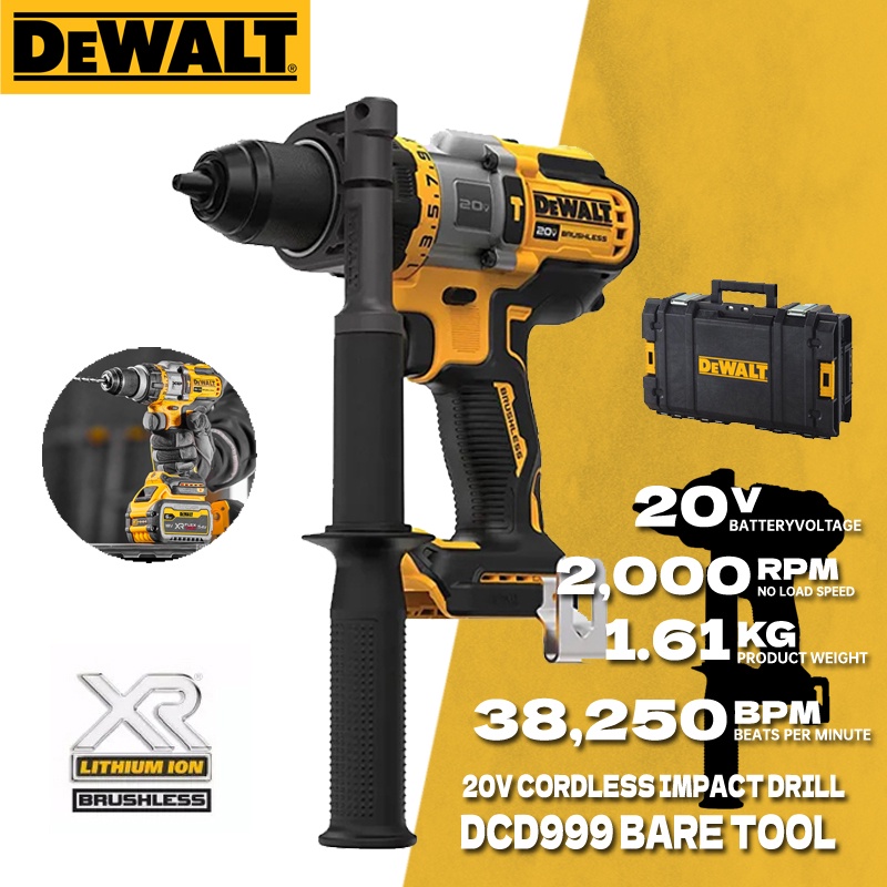 DEWALT Brushless Cordless Hammer Drill/Driver DCD999 20V Flexvolt