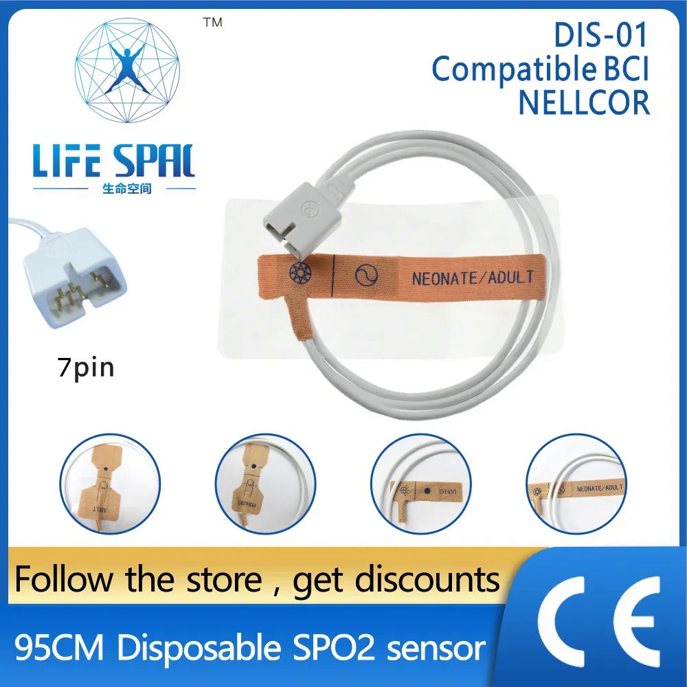 PZJJ DIS01-01 Disposable Blood Oxygen Probe Spo2 Sensor Bandage, Adult ...