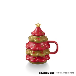 Starbucks China - Christmas 2022 - 5. Penguin Gingerbread Mug with  Christmas Tree Stir 473ml