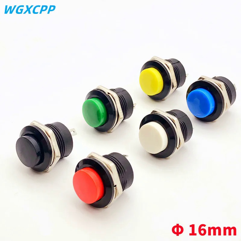 1/6PCS,R13-507,Momentary,2 Pin,Mini Round Push Button Switch,Self-Reset ...