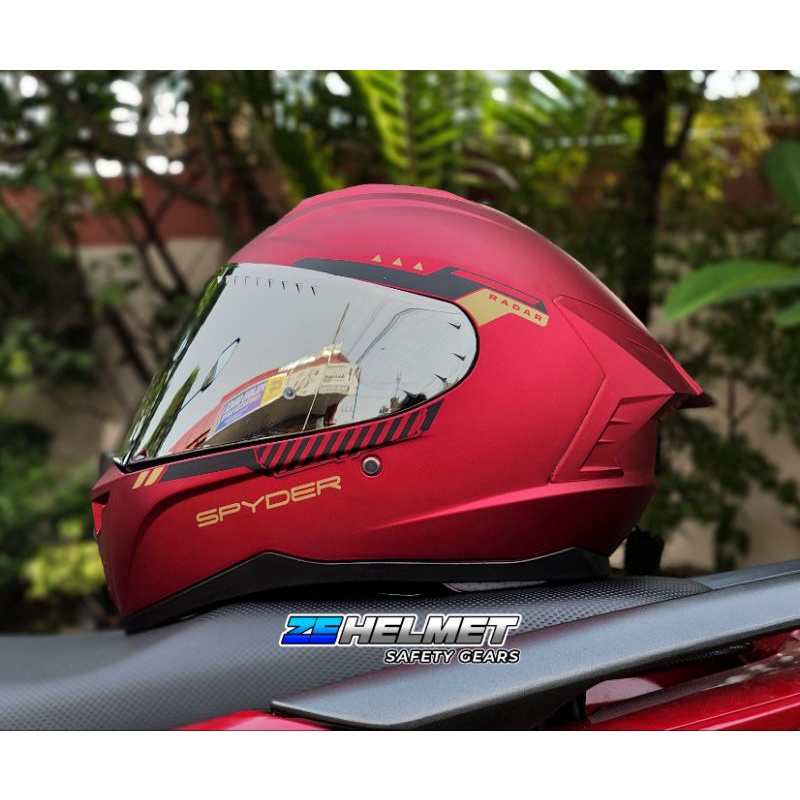 Spyder helmet cheap matte red