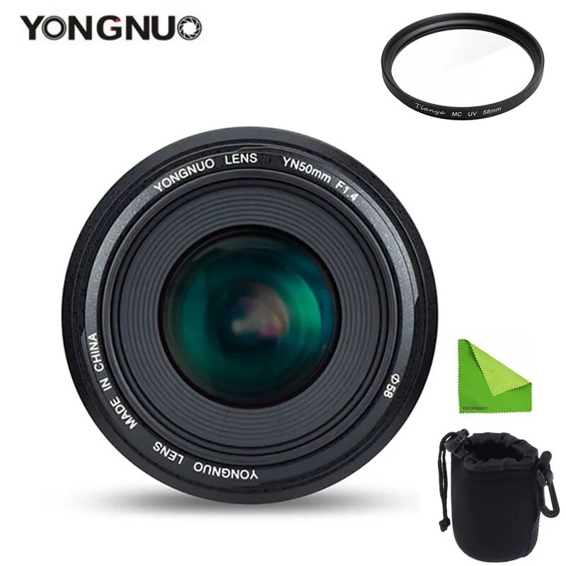 YONGNUO YN50mm 50mm F1.4 Standard Prime Lens Large Aperture Auto Focus