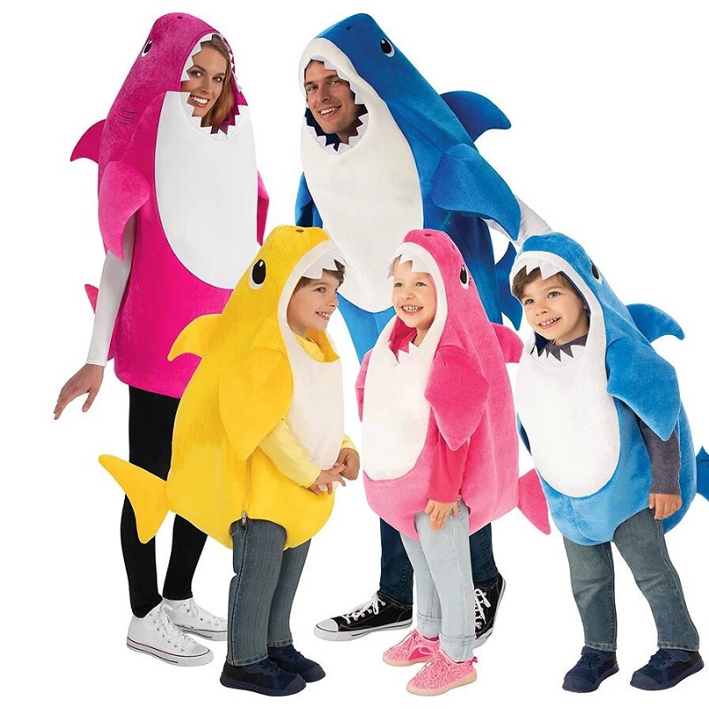 CostumesToddler Baby Shark Costume Mommy Baby Shark Cosplay Coat