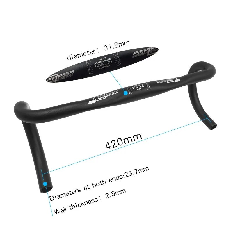 31.8 ox horn handlebar bicycle bend Highway bicycle handlebar dead