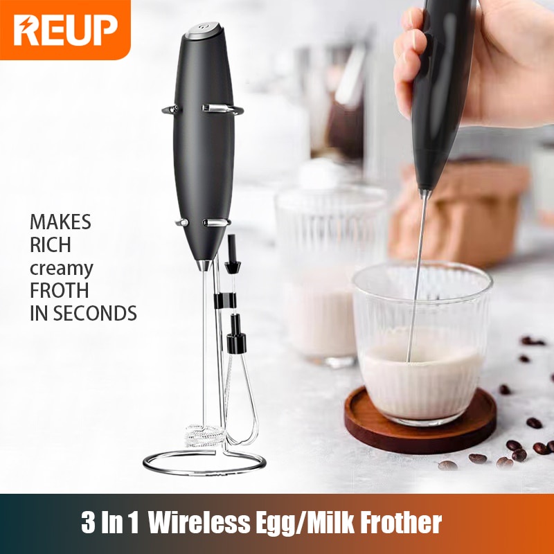 Electric Milk Frother Blenders for Kitchen Coffee Mixer Wireless Panel Beater Mini Portable Ap ♦