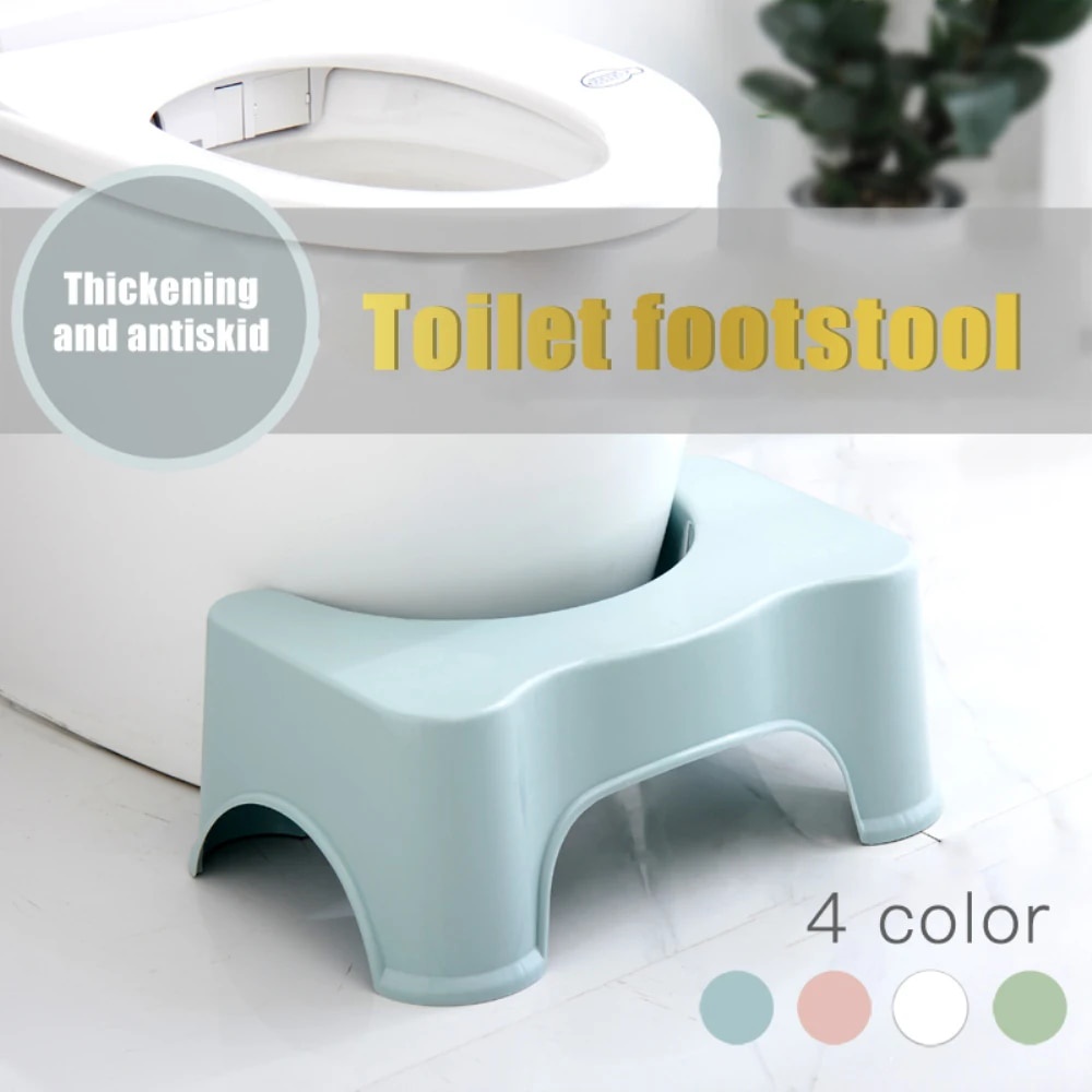 ☽Toilet Poop Stool Step Stool Kids Elder Seat Stool Squatty Potty Toilet Foot Stools Portable Sq