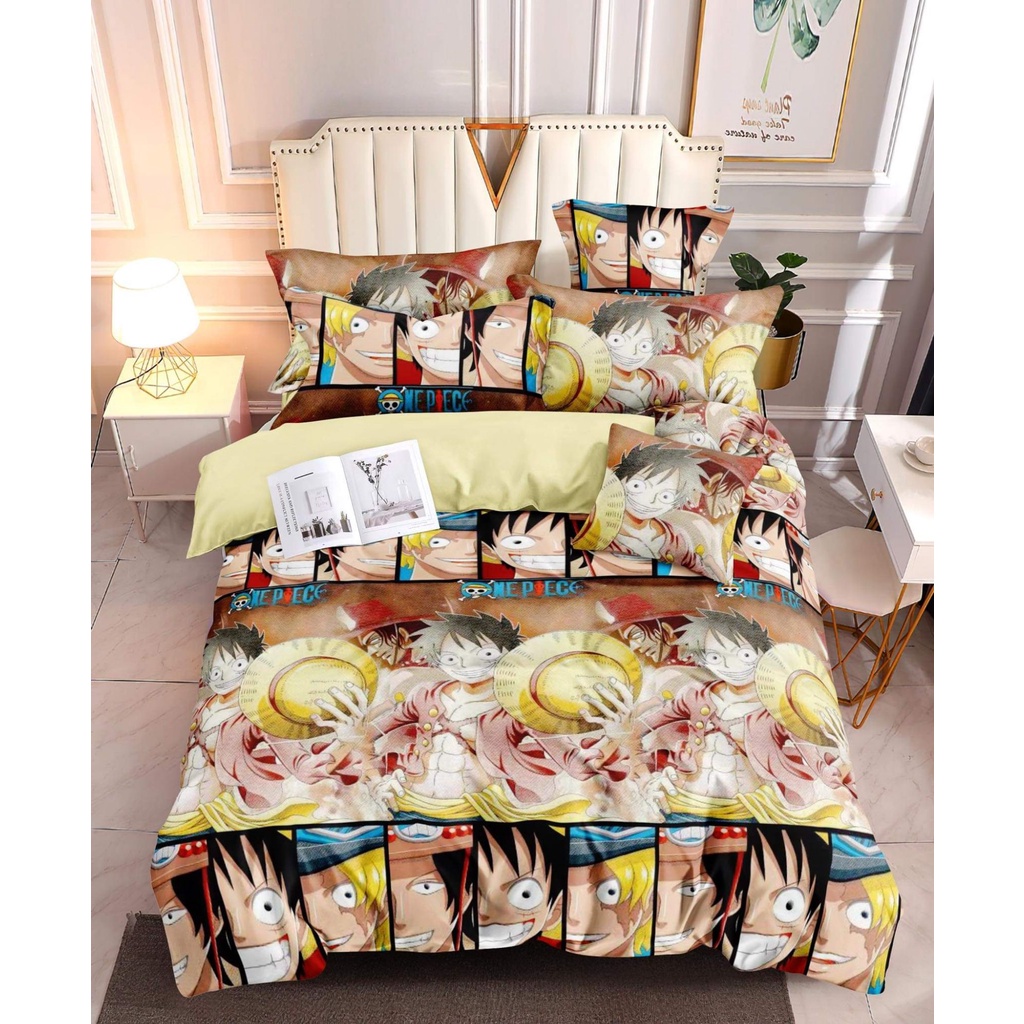 3 in 1 Bed Sheets " 1Bed Sheet 2 Pillow Case" " Luffy Ace Sabo One