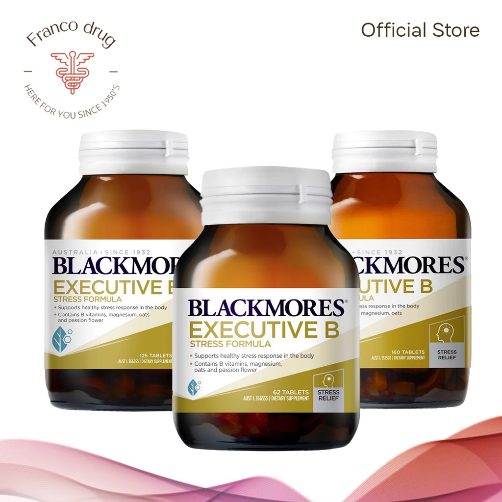 Blackmores Executive B Stress Formula - (125's,160's,63's) | Shopee ...