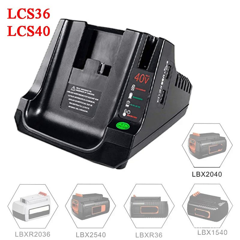 ♀LCS36 LCS40 Battery Fast Charger For Black Decker 36V 40V Max lithium
