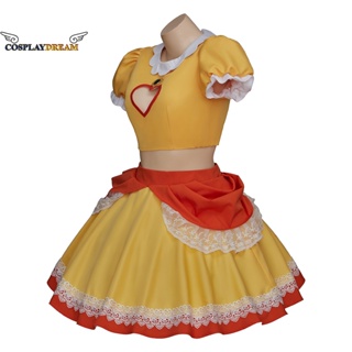 Super Mario Princess Daisy Costume Sisters Adult Women Cosplay Dress Bros  Luigi：