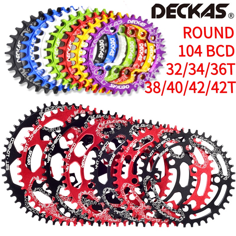 Round Bike Chainring 104BCD 32T/34T/36T/38T/40T/42T/44T Mountain Bike
