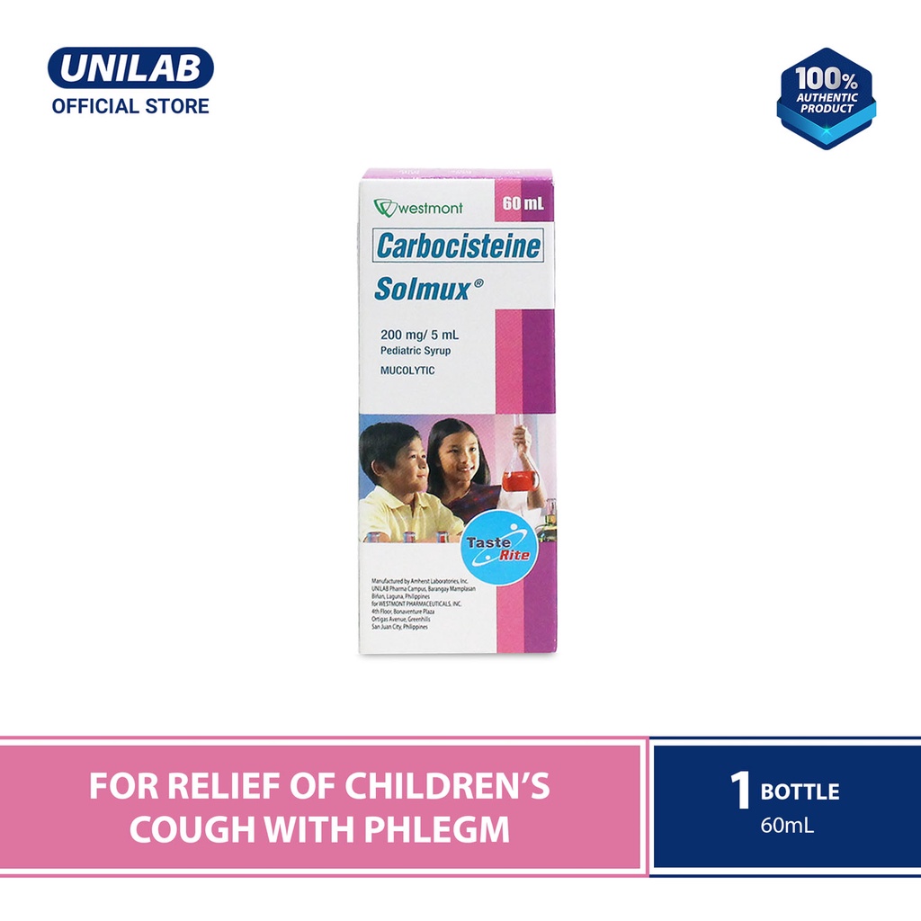 Solmux 200Mg 60mL Syrup For Relief Of Children's Cough With Phlegm ...