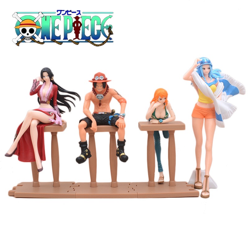 ☃one Piece Anime Figures Sexy Boa Hancock Nami Sitting Position Action Figure Pvc Portgas D Ace 2962