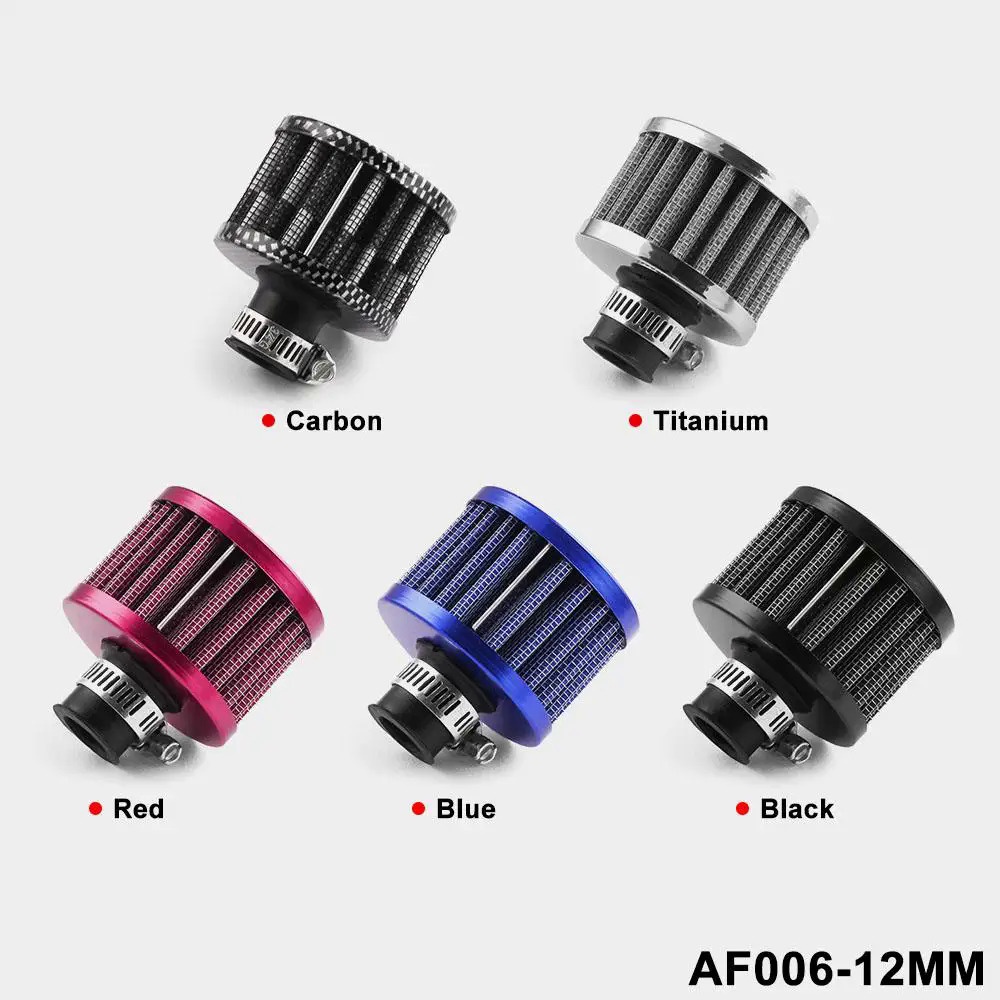 thumbnail image 2 of TASAN RACING 12MM Air Filter Cold Air Intake Filter Breather Turbo Vent Universal Air Intake Filter Cleaner Red 2 of 11