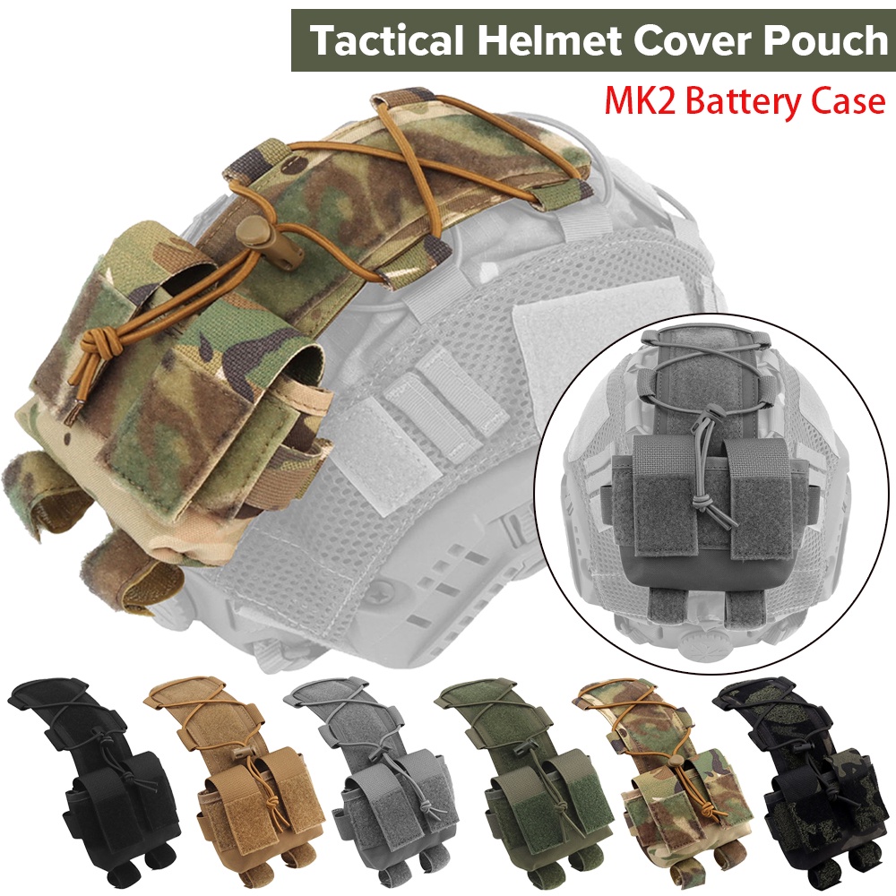 Tactical Helmet Battery Pouch MK2 Battery Case Pack MLOK Helmet