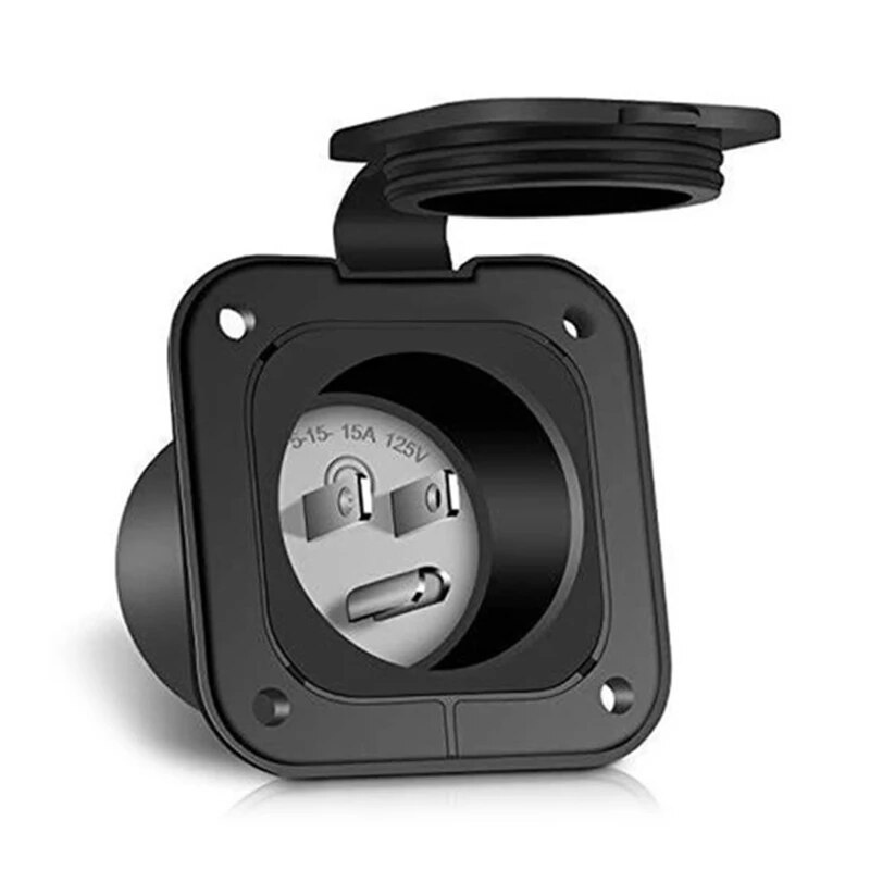 RVs Power Cord Plug Inlet 125V 15 AMP NEMA 5-15 Boat Truck Marine Shore ...