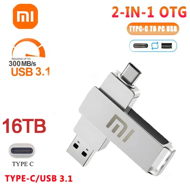 Xiaomi Tb Metal Usb Flash Drives High Speed Pendrive Tb Tb Usb Drive Portable Ssd Memor