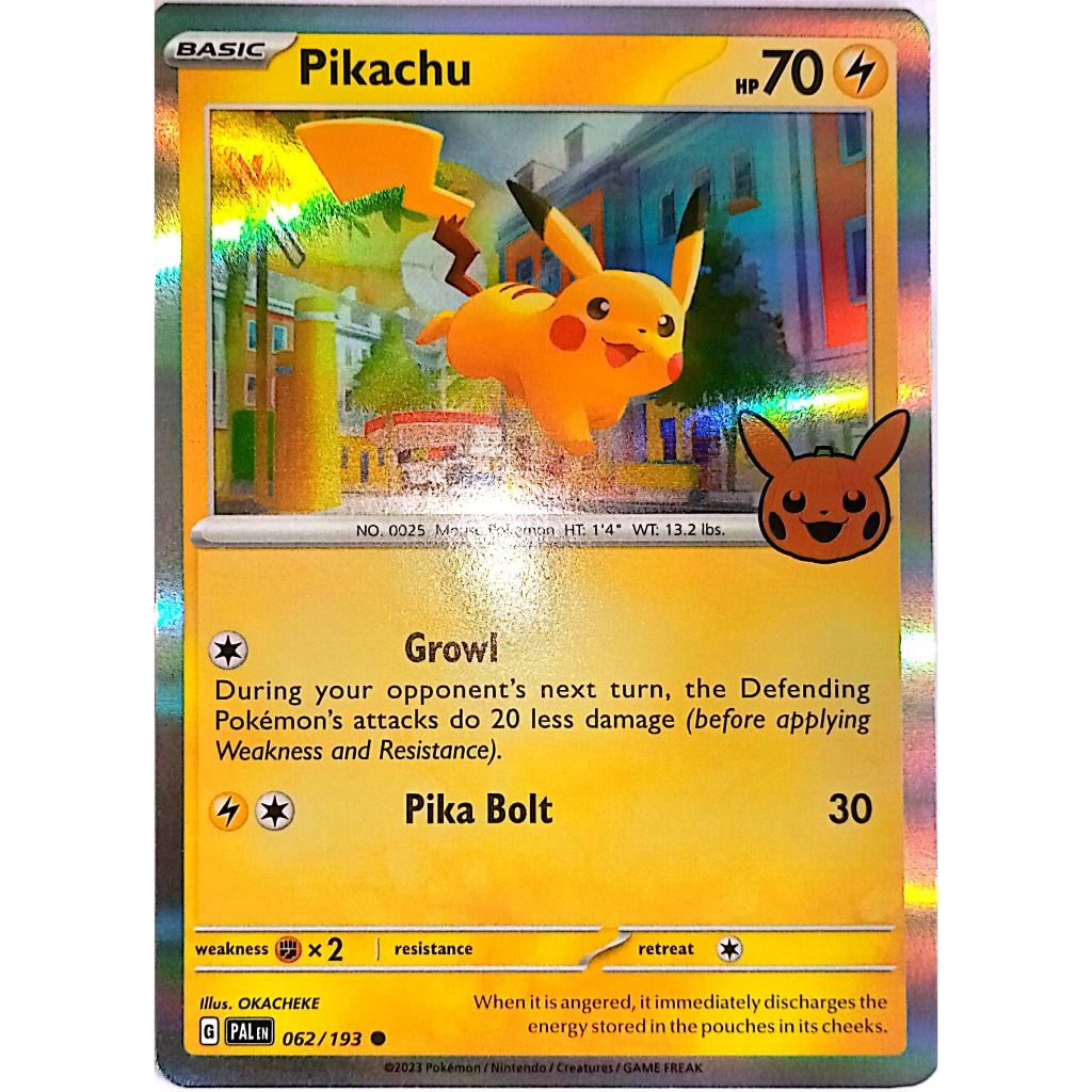 Pokemon TCG Trick or Trade 2023 Pikachu 062/193 Paldea Evolved Holo