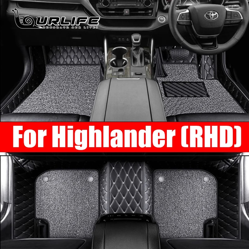 ☞RHD Right hand drive Leather Car Floor Mats Carpet For Toyota