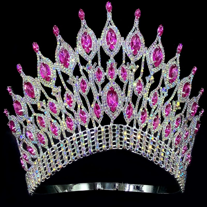 ☽miss Universe Wedding Crown Queen Rhinestone Tiara Party Stage Show Hair Jewelry For Pageant ☽s