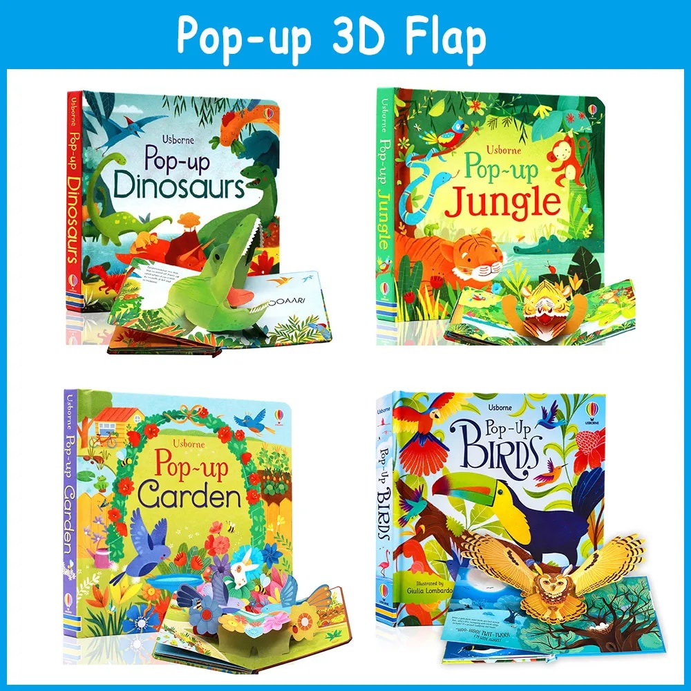 55y-usborne-books-pop-up-3d-flap-picture-english-story-books-for-kids