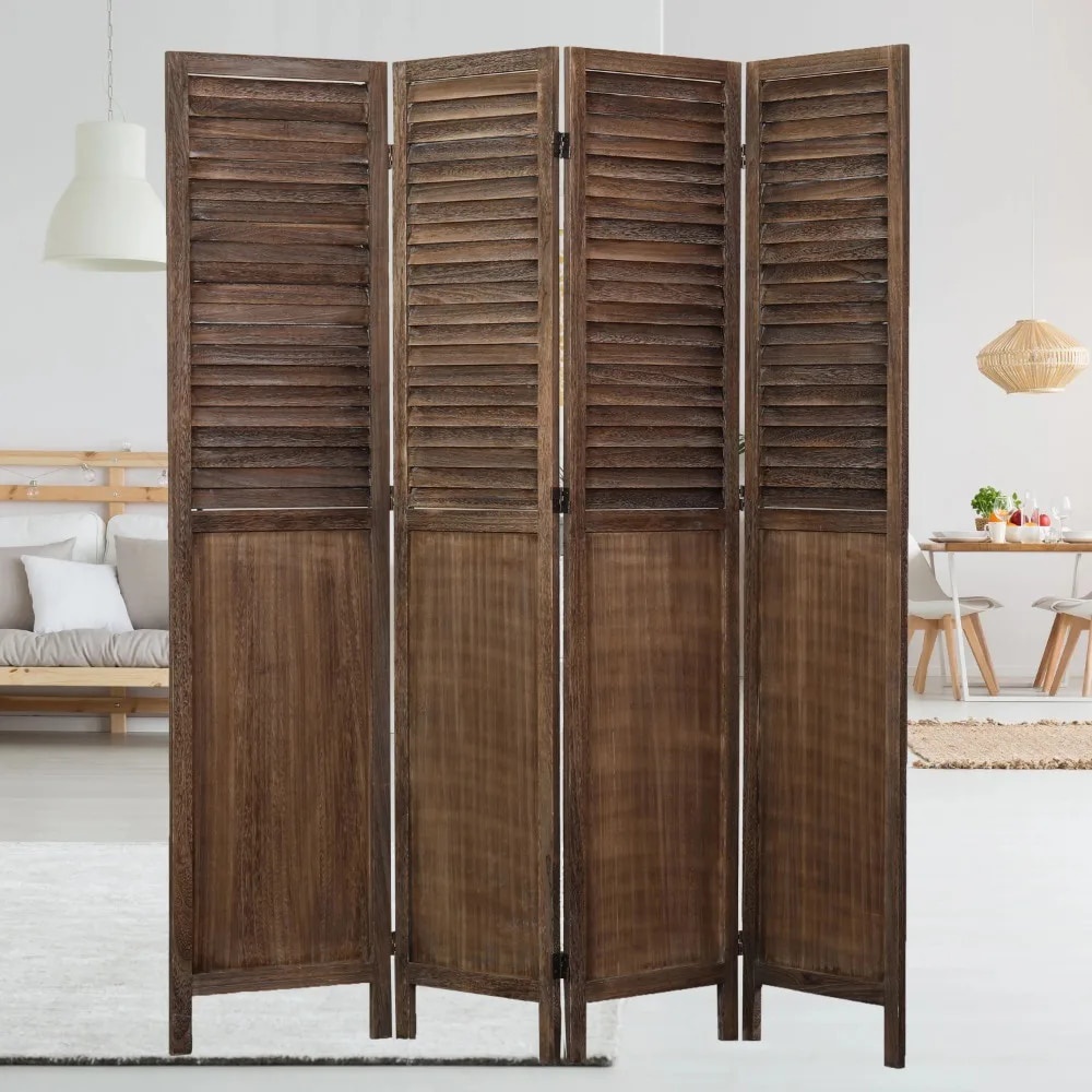 Rustic Brown Decorative Partition Partition Wood Interior Room ...