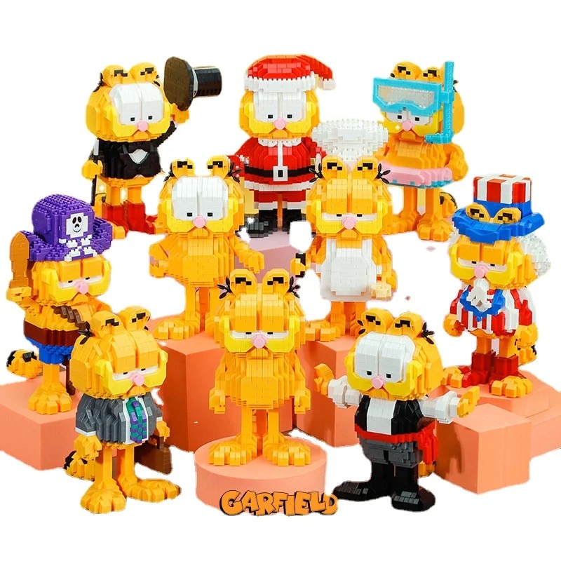 246 Balody Mini Blocks Magic Cartoon Garfield Cat Anime Figures